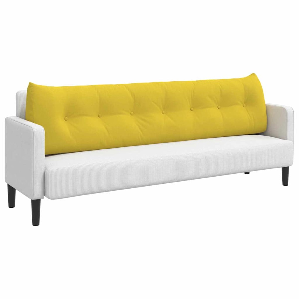 vidaXL Μαξιλάρι Πλάτης Απαλό Κίτρινο 200 x 24 x 50 εκ ύφασμα