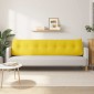 vidaXL Μαξιλάρι Πλάτης Απαλό Κίτρινο 200 x 24 x 50 εκ ύφασμα