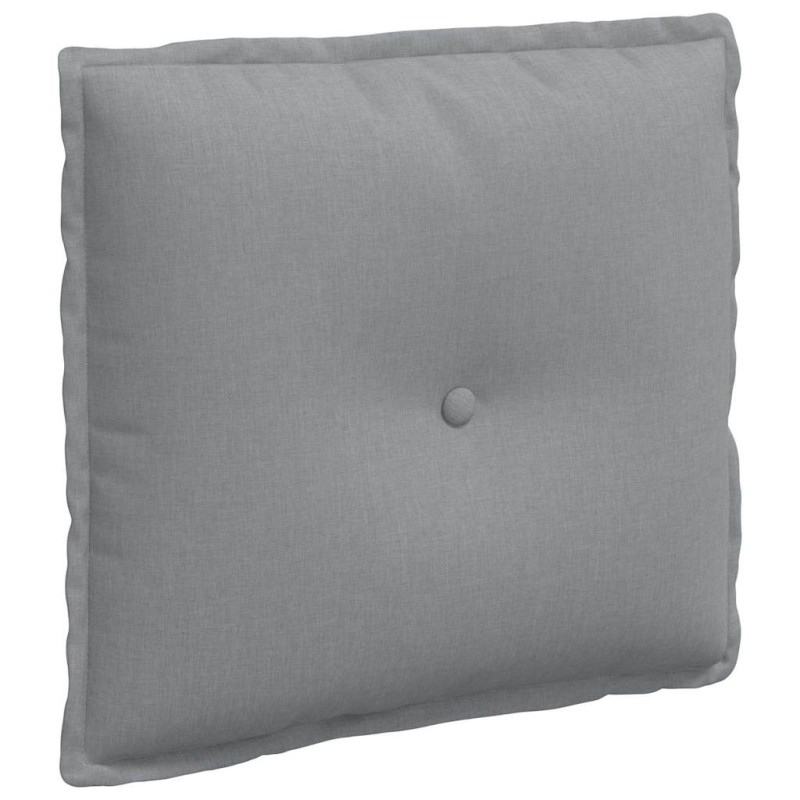 vidaXL Μαξιλάρι Πλάτης Ανοιχτό γκρι 50 x 19 x 45 εκ ύφασμα