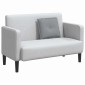 vidaXL Μαξιλάρι Πλάτης Ανοιχτό γκρι 50 x 19 x 45 εκ ύφασμα