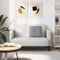 vidaXL Μαξιλάρι Πλάτης Ανοιχτό γκρι 50 x 19 x 45 εκ ύφασμα