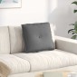 vidaXL Μαξιλάρι Πλάτης Σκούρο Γκρι 50 x 19 x 45 εκ ύφασμα