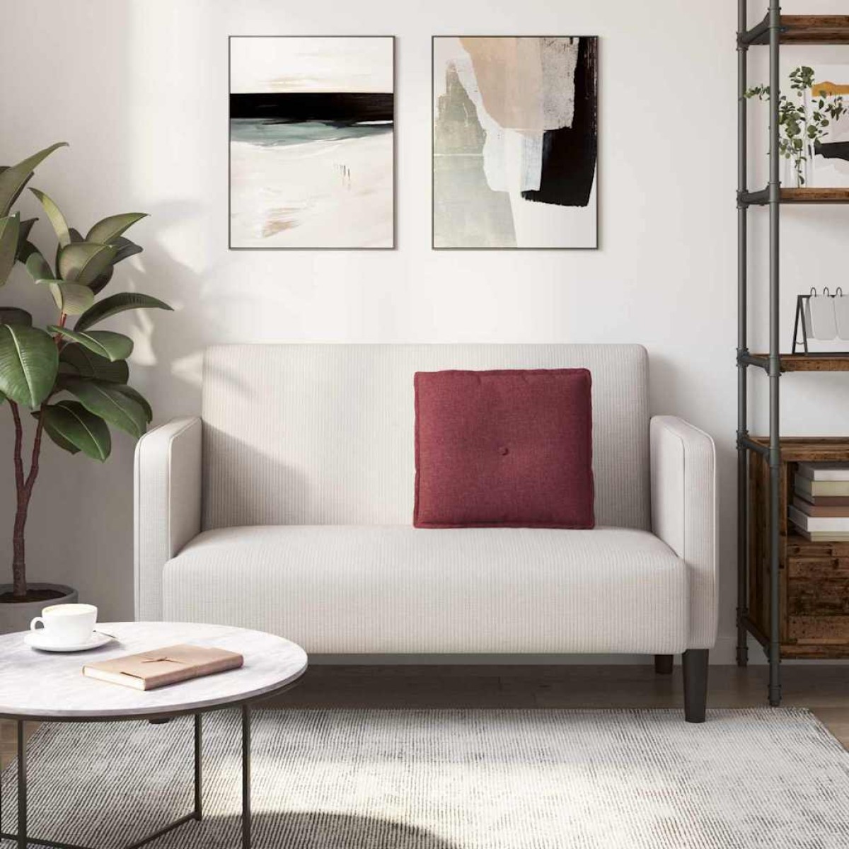 vidaXL Μαξιλάρι Πλάτης Κόκκινο 50 x 19 x 45 εκ ύφασμα
