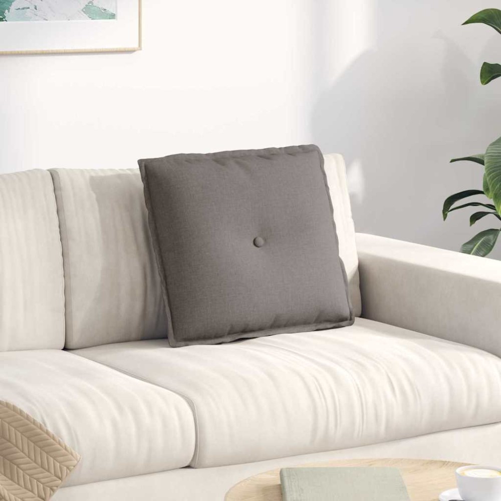 vidaXL Μαξιλάρι Πλάτης Taupe 50 x 19 x 45 εκ ύφασμα