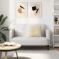 vidaXL Μαξιλάρι Πλάτης Κρεμ 50 x 19 x 45 εκ ύφασμα
