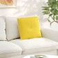 vidaXL Μαξιλάρι Πλάτης Απαλό Κίτρινο 50 x 19 x 45 εκ ύφασμα
