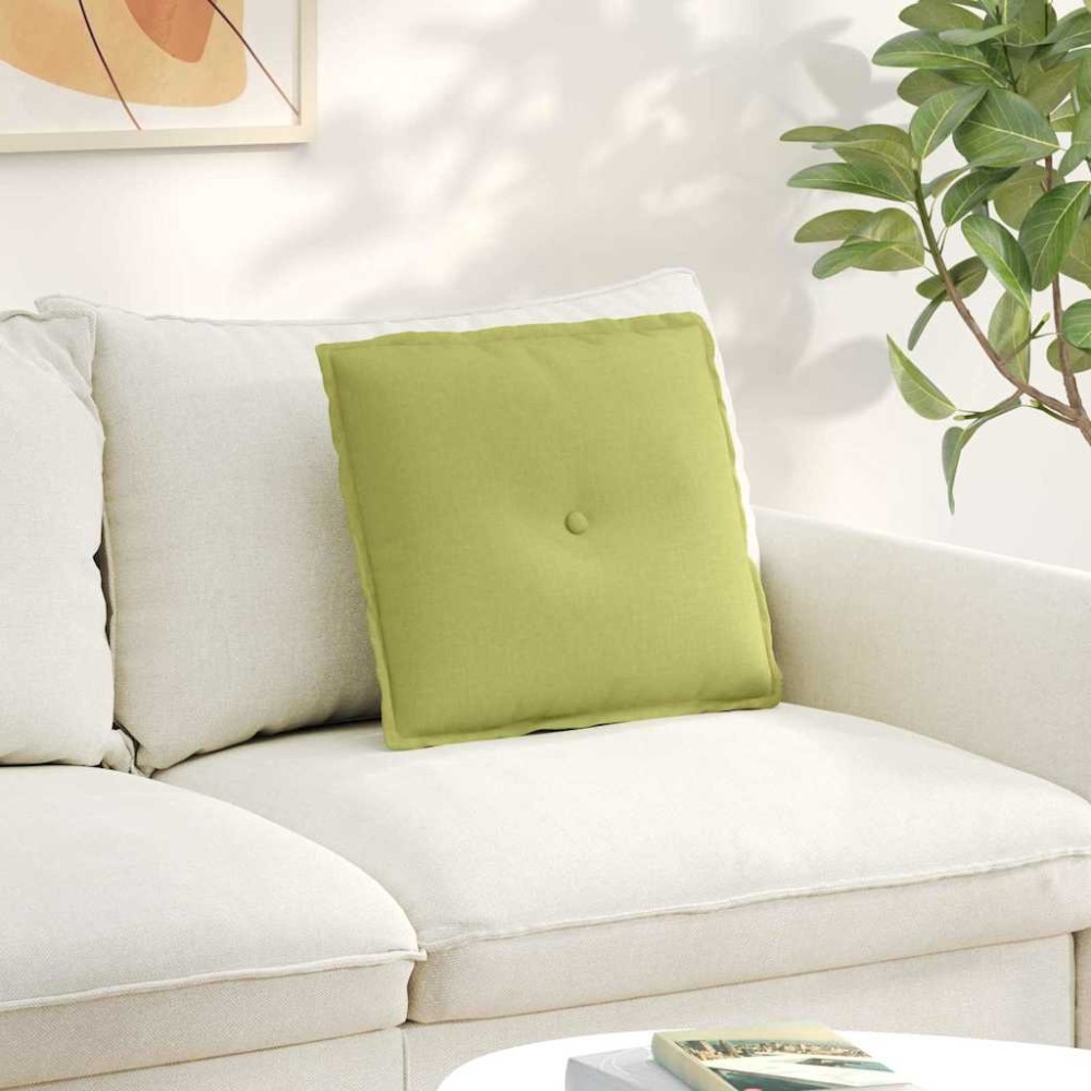 vidaXL Μαξιλάρι Πλάτης Ανοιχτό Πράσινο 50 x 19 x 45 εκ ύφασμα