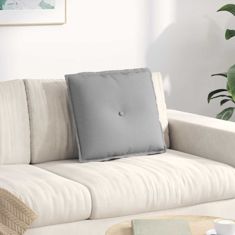 vidaXL Μαξιλάρι Πλάτης Σκίουρος Γκρί 50 x 19 x 45 εκ ύφασμα