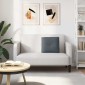 vidaXL Μαξιλάρι Πλάτης Σκούρο Γκρι 50 x 45 εκ. Υφασμάτινο Κορντουρά
