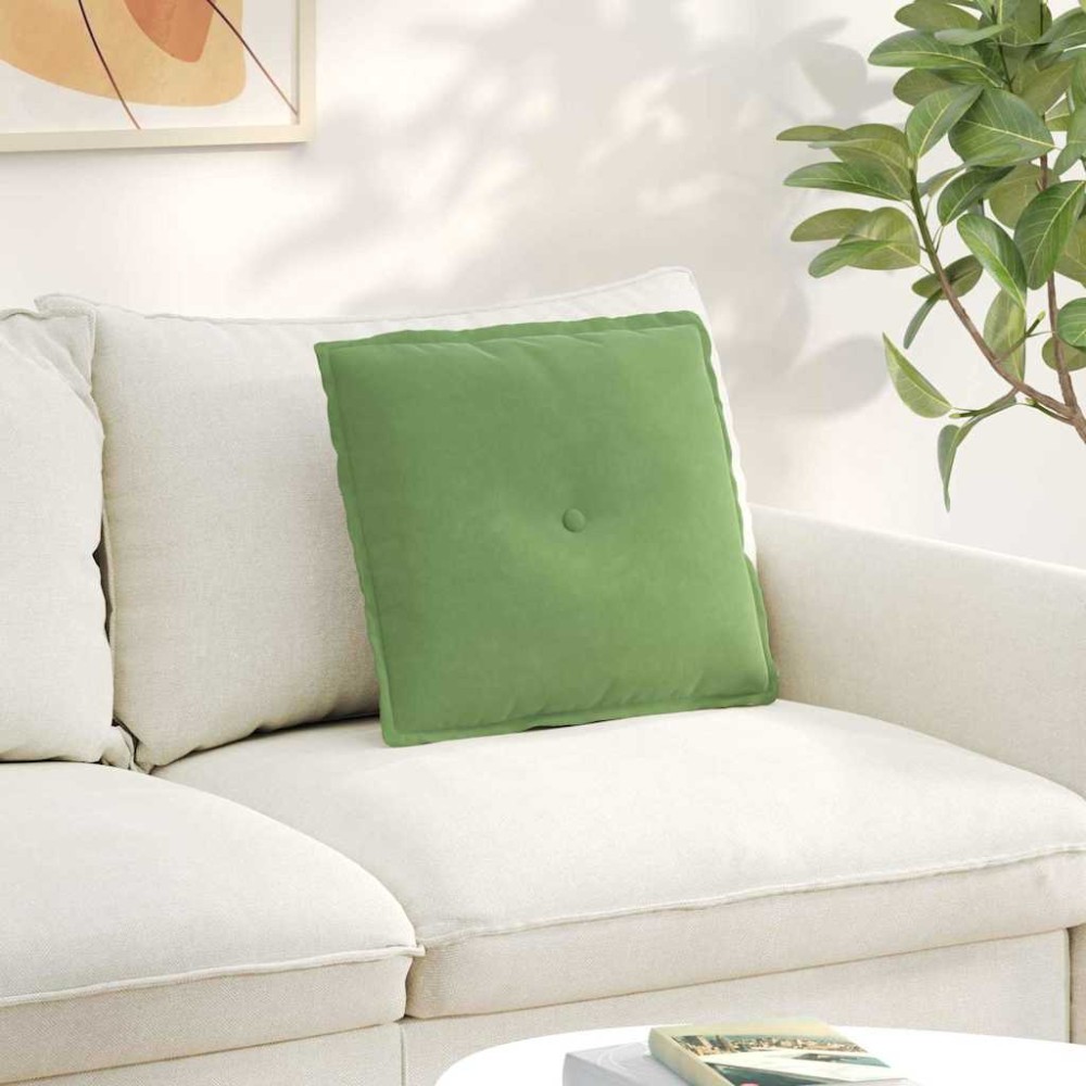vidaXL Μαξιλάρι Πλάτης Ανοιχτό Πράσινο 50 x 45 εκ.