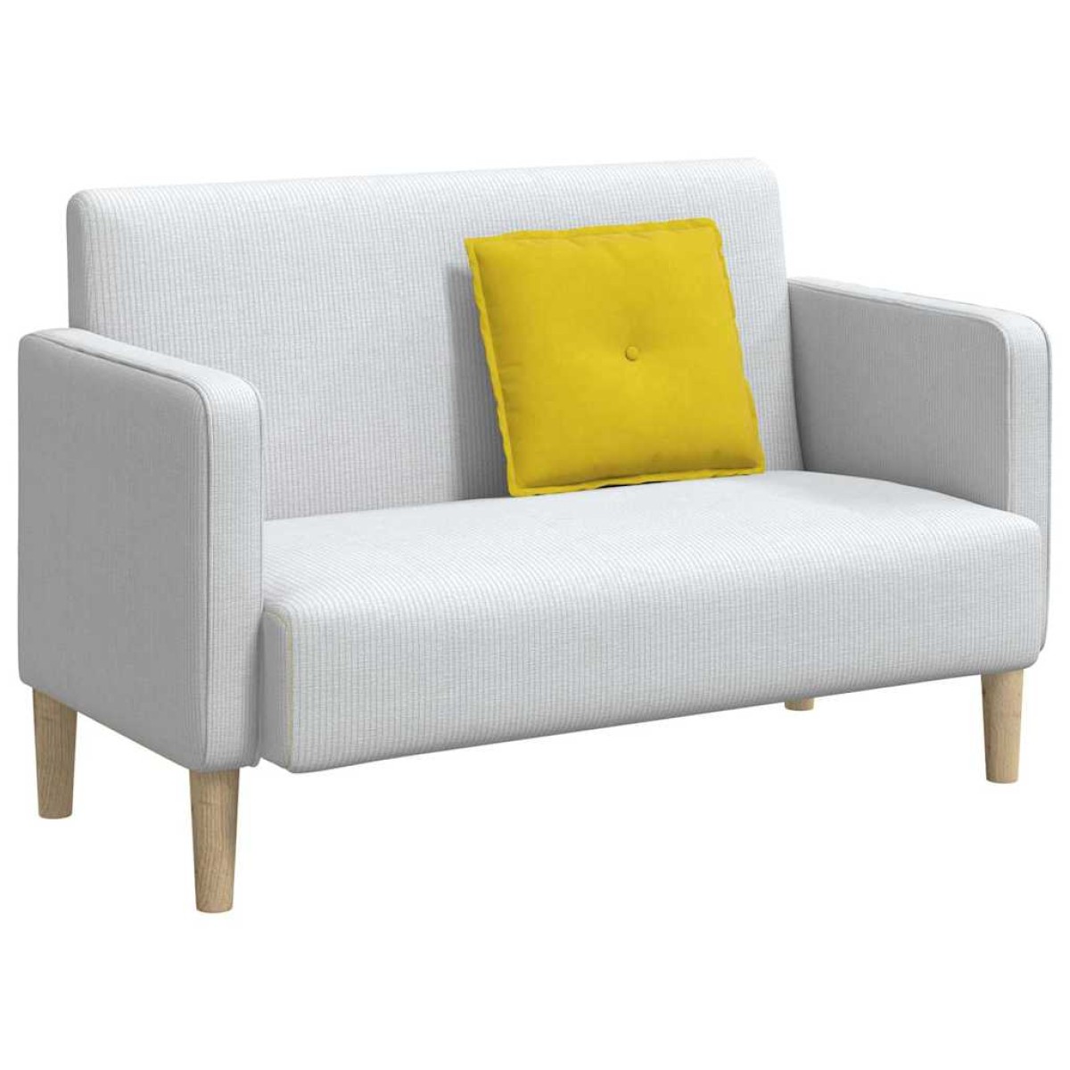 vidaXL Μαξιλάρι Πλάτης Κίτρινο 50 x 45 εκ. Υφασμάτινο Κορντουρά