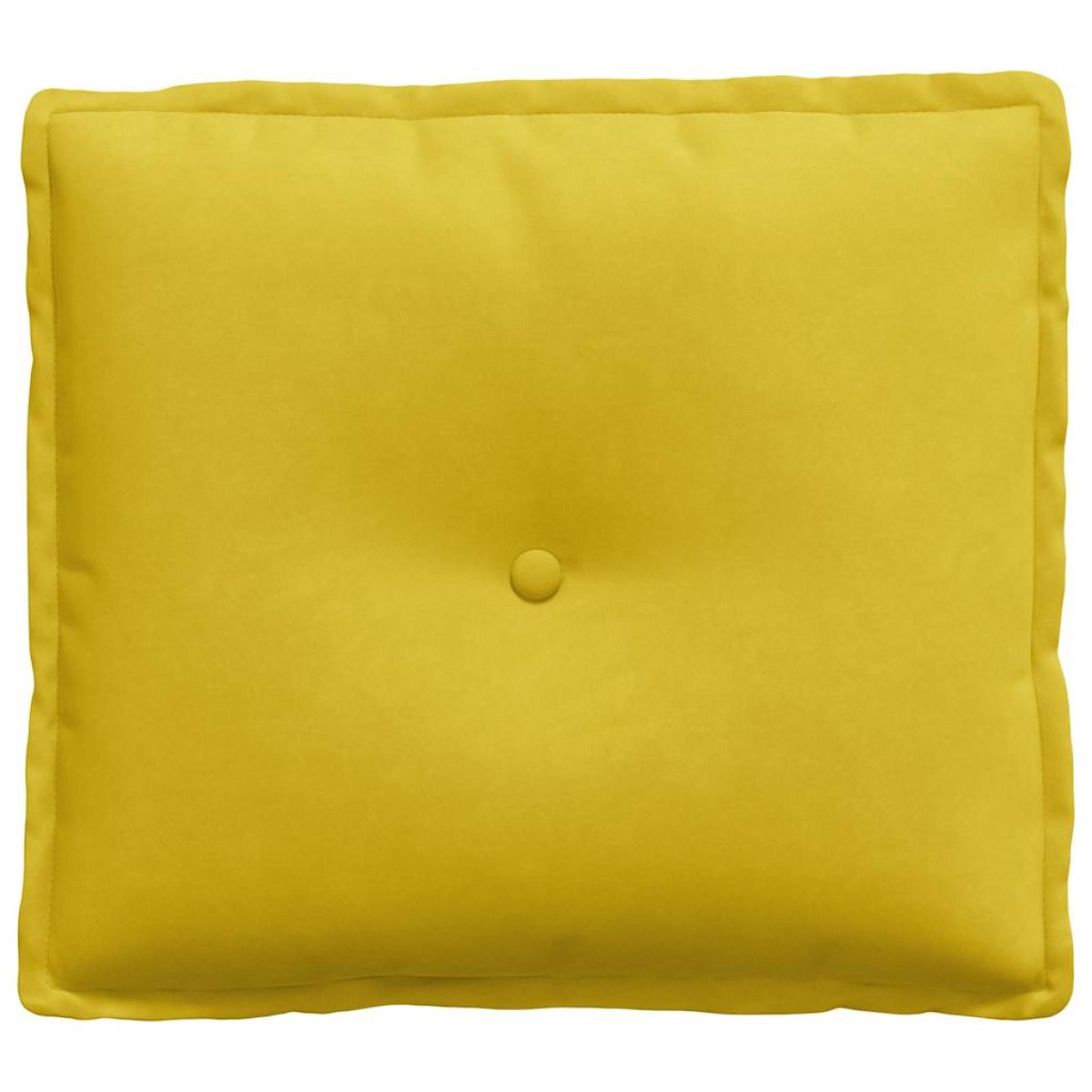 vidaXL Μαξιλάρι Πλάτης Κίτρινο 50 x 45 εκ. Υφασμάτινο Κορντουρά
