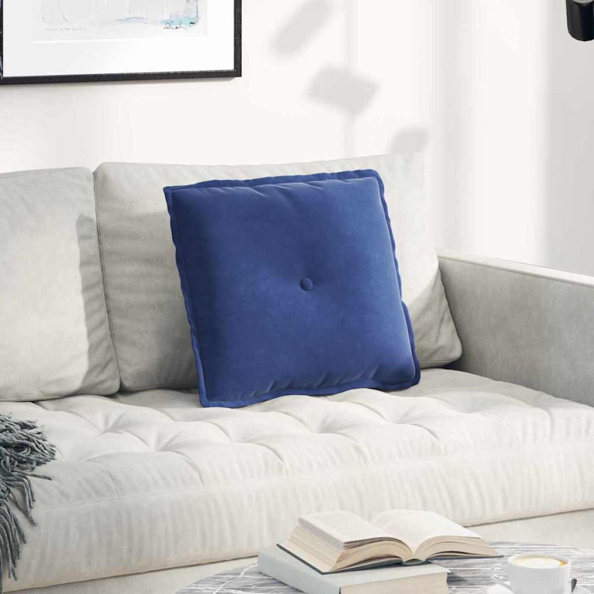vidaXL Μαξιλάρι Πλάτης Μπλε Αστυνομίας 50 x 45 εκ.