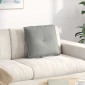 vidaXL Μαξιλάρι Πλάτης Ανοιχτό γκρι 50 x 45 εκ. Ύφασμα Μικροΐνας