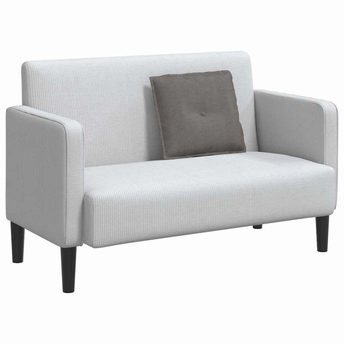 vidaXL Μαξιλάρι Πλάτης Ανοιχτό γκρι 50 x 45 εκ. Υφασμάτινο Κορντουρά