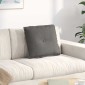 vidaXL Μαξιλάρι Πλάτης Ανοιχτό γκρι 50 x 45 εκ. Υφασμάτινο Κορντουρά
