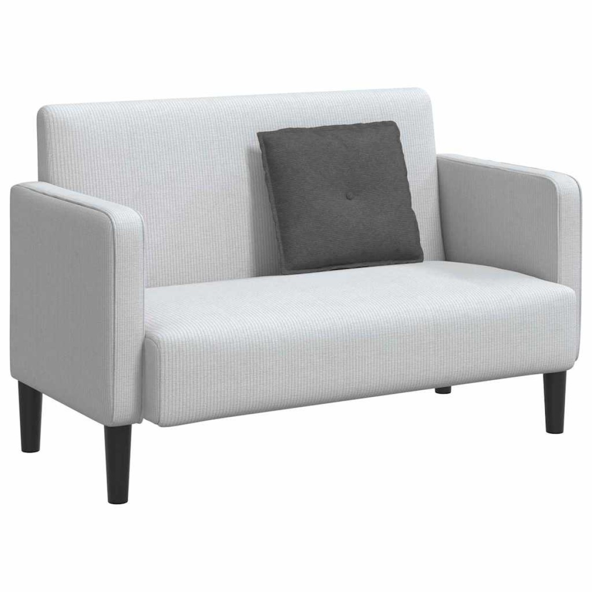 vidaXL Μαξιλάρι Πλάτης Σκούρο Γκρι 50 x 45 εκ. Υφασμάτινο Κορντουρά