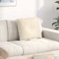 vidaXL Μαξιλάρι Πλάτης Κρεμ 50 x 45 εκ. Υφασμάτινο Κορντουρά