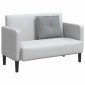 vidaXL Μαξιλάρι Πλάτης Ανοιχτό γκρι 60 x 19 x 50 εκ ύφασμα