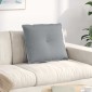vidaXL Μαξιλάρι Πλάτης Ανοιχτό γκρι 60 x 19 x 50 εκ ύφασμα