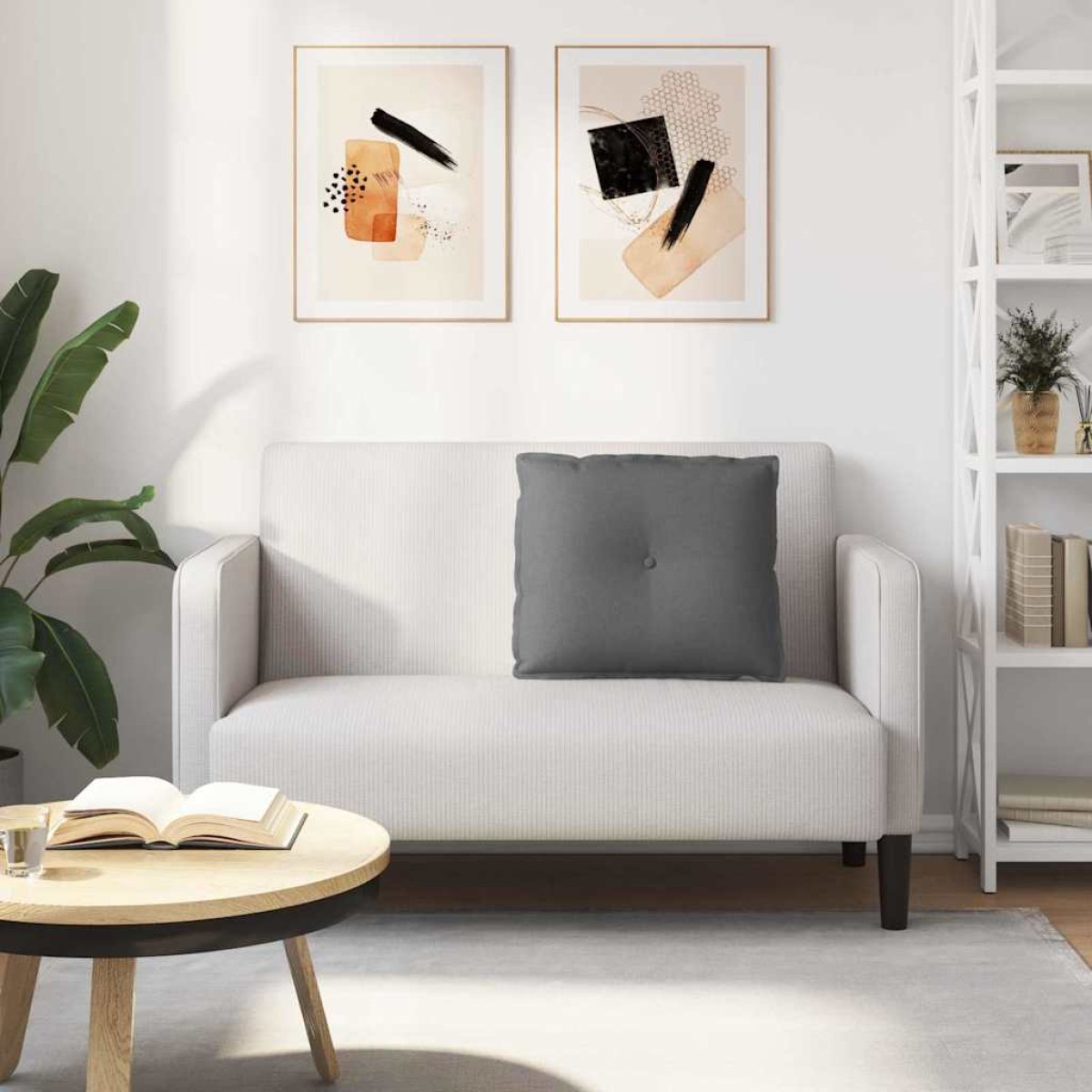 vidaXL Μαξιλάρι Πλάτης Σκούρο Γκρι 60 x 19 x 50 εκ ύφασμα