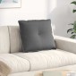 vidaXL Μαξιλάρι Πλάτης Σκούρο Γκρι 60 x 19 x 50 εκ ύφασμα