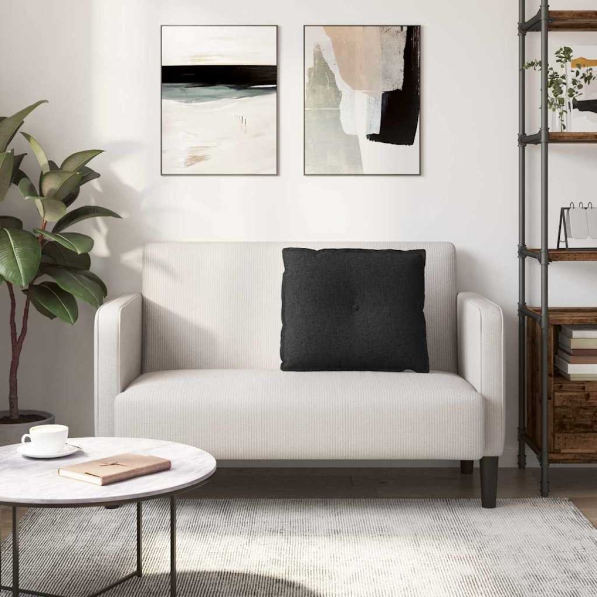 vidaXL Μαξιλάρι Πλάτης Μαύρο 60 x 19 x 50 εκ ύφασμα
