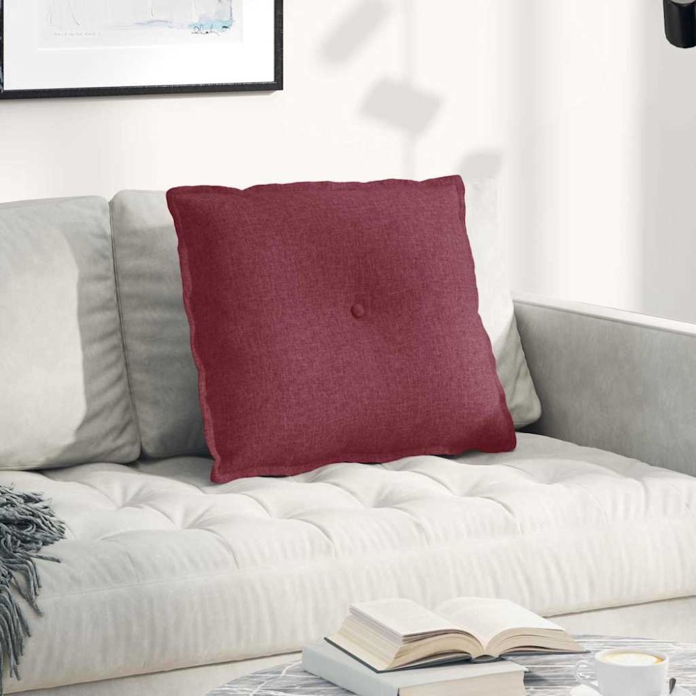 vidaXL Μαξιλάρι Πλάτης Κόκκινο 60 x 19 x 50 εκ ύφασμα