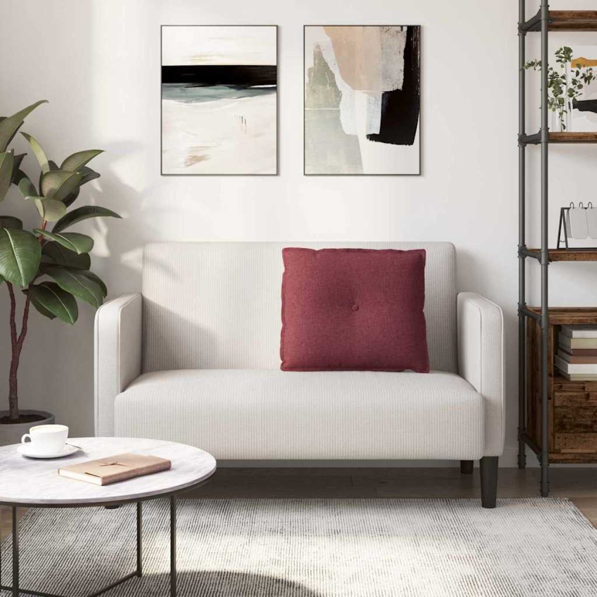 vidaXL Μαξιλάρι Πλάτης Κόκκινο 60 x 19 x 50 εκ ύφασμα