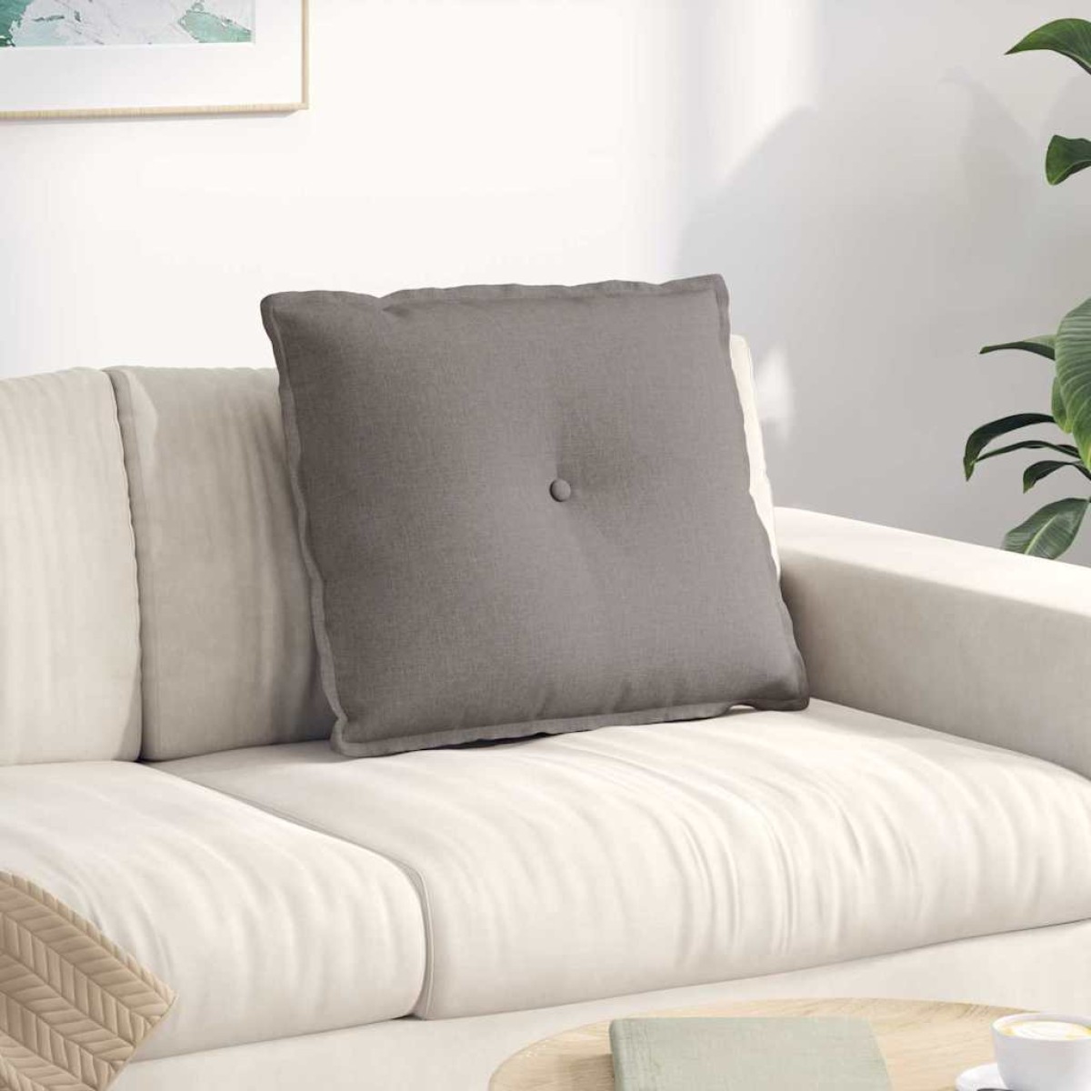 vidaXL Μαξιλάρι Πλάτης Taupe 60 x 19 x 50 εκ ύφασμα
