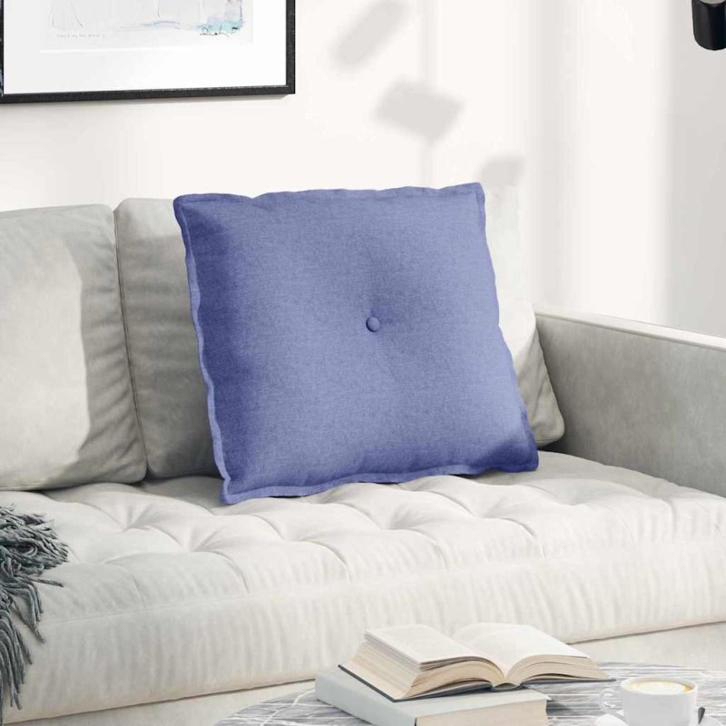 vidaXL Μαξιλάρι Πλάτης Μπλε τζην 60 x 19 x 50 εκ ύφασμα