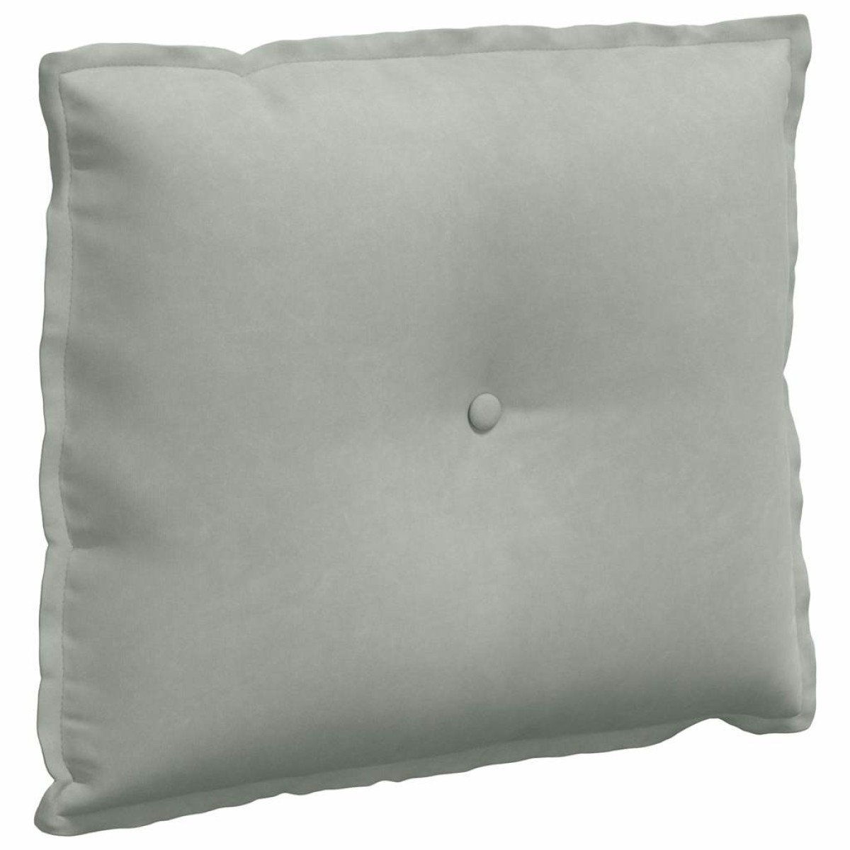 vidaXL Μαξιλάρι Πλάτης Ανοιχτό γκρι 60 x 50 cm Υφασμάτινο Κορντουρά