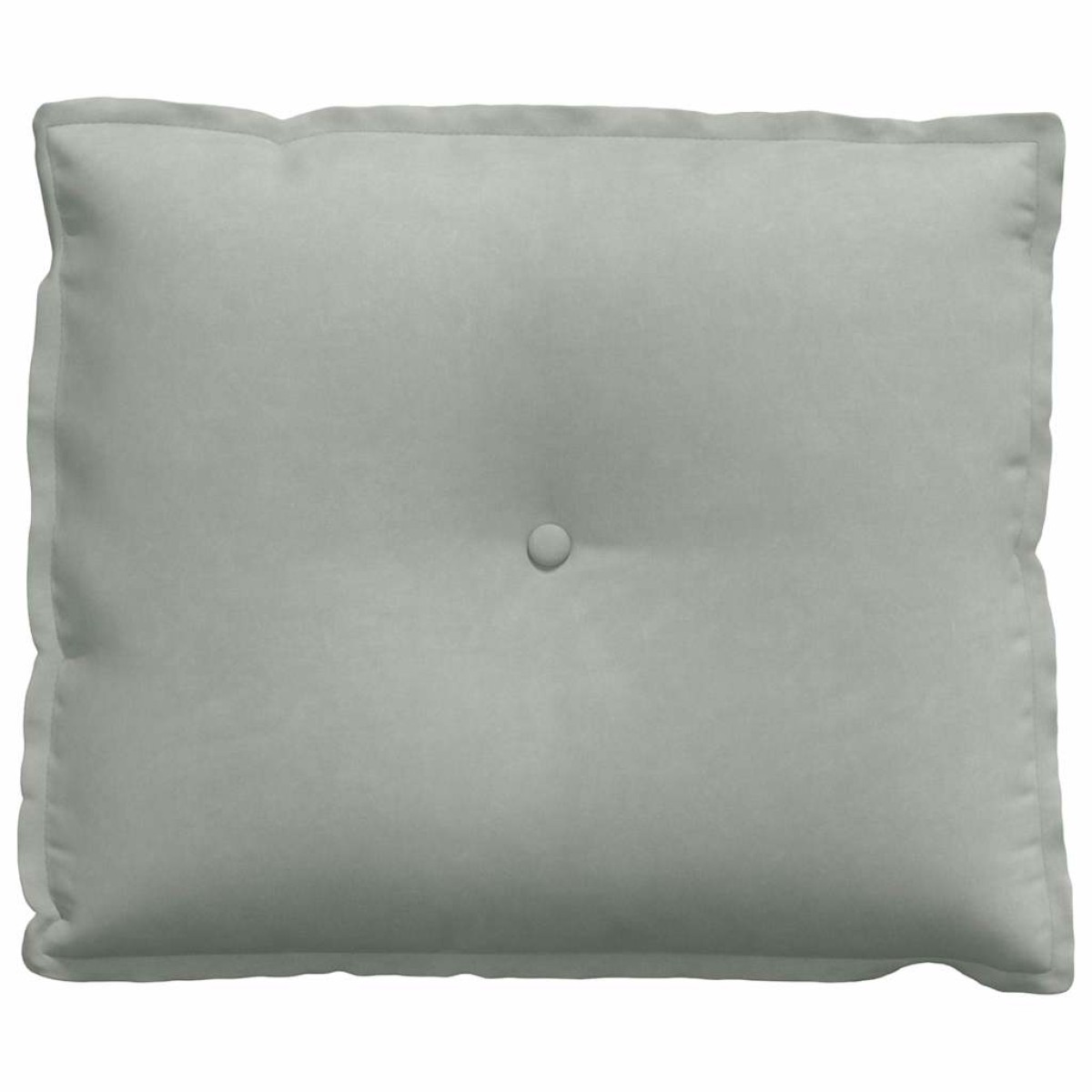 vidaXL Μαξιλάρι Πλάτης Ανοιχτό γκρι 60 x 50 cm Υφασμάτινο Κορντουρά