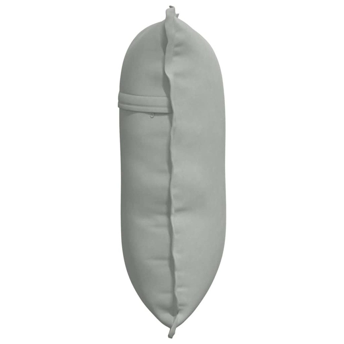 vidaXL Μαξιλάρι Πλάτης Ανοιχτό γκρι 60 x 50 cm Υφασμάτινο Κορντουρά