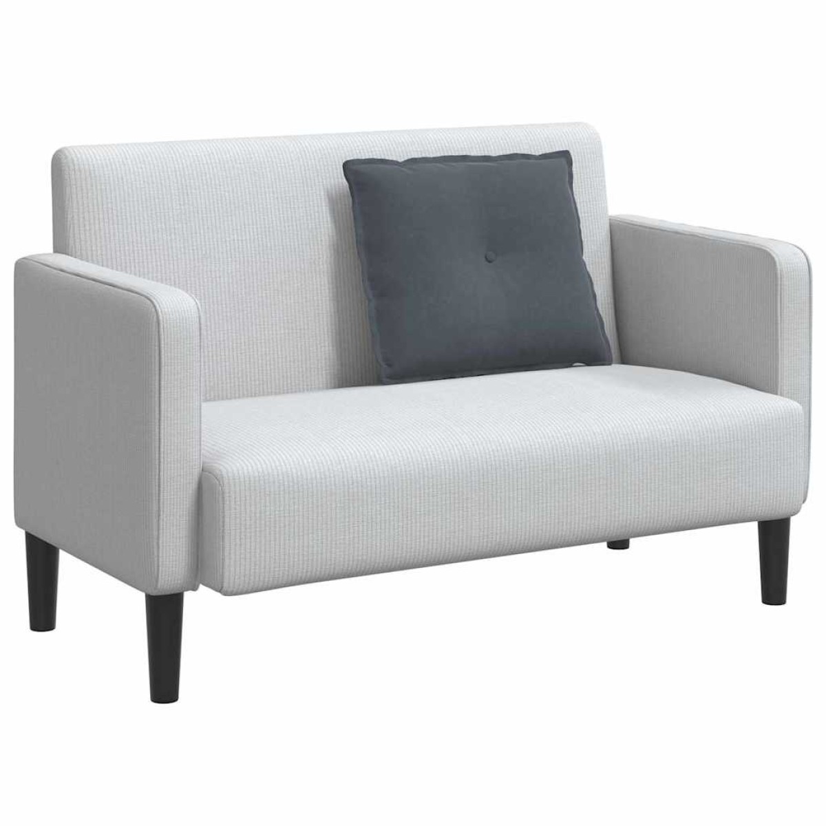 vidaXL Μαξιλάρι Πλάτης Σκούρο Γκρι 60 x 50 cm Υφασμάτινο Κορντουρά