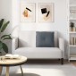 vidaXL Μαξιλάρι Πλάτης Σκούρο Γκρι 60 x 50 cm Υφασμάτινο Κορντουρά