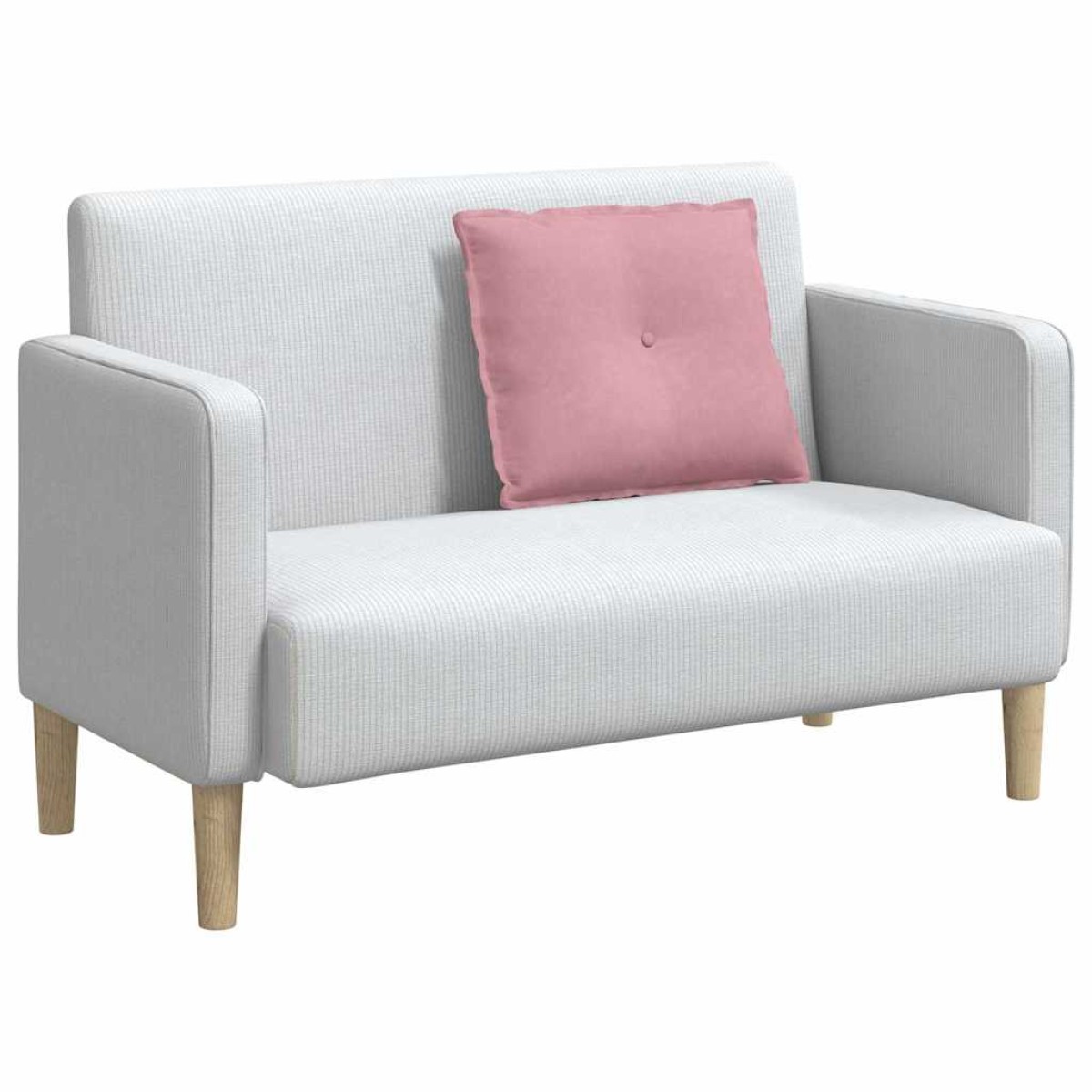 vidaXL Μαξιλάρι Πλάτης Ροζ 60 x 50 cm Υφασμάτινο Κορντουρά