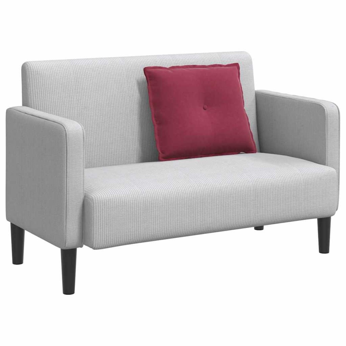 vidaXL Μαξιλάρι Πλάτης Κόκκινο 60 x 50 cm Υφασμάτινο Κορντουρά
