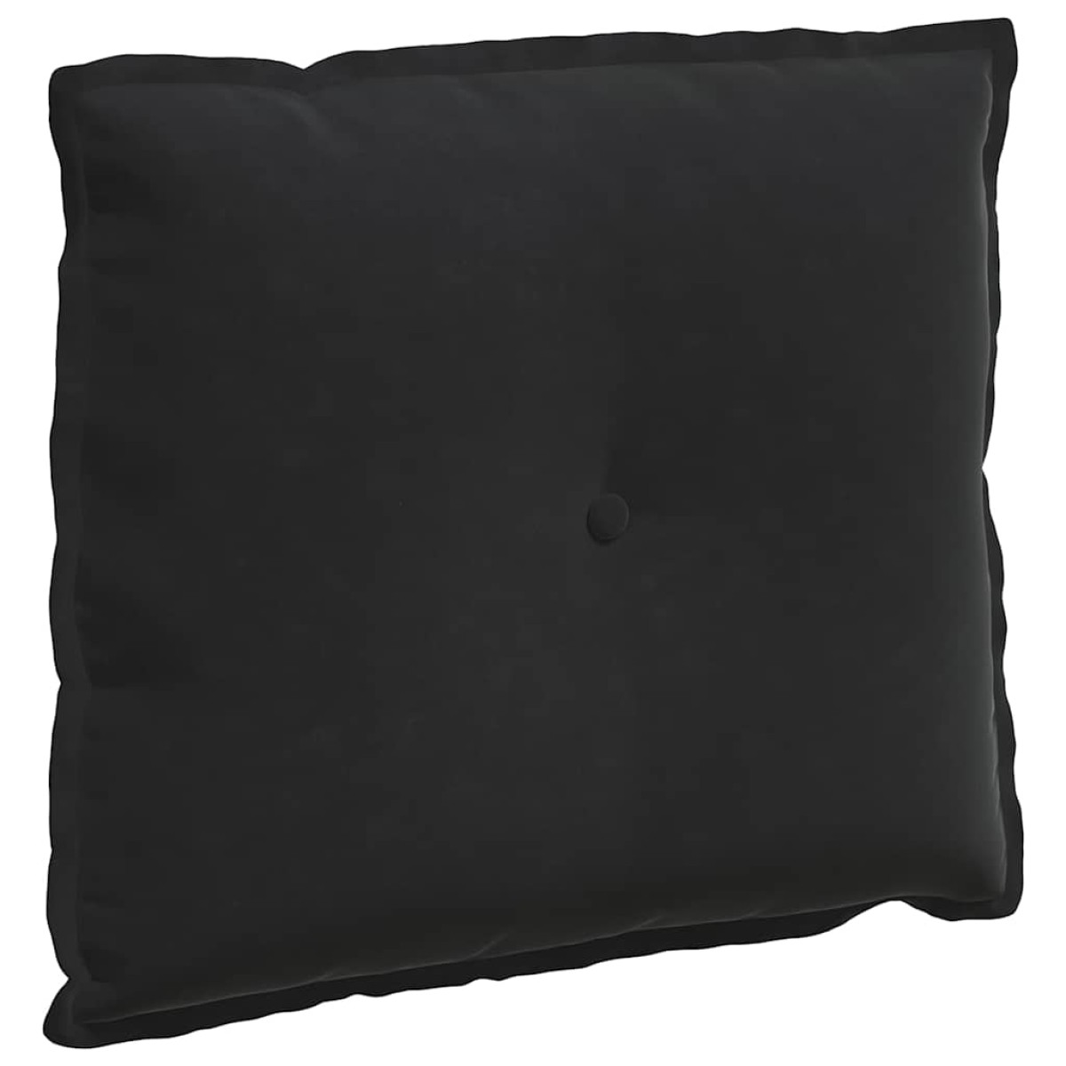 vidaXL Μαξιλάρι Πλάτης Μαύρο 60 x 50 cm Υφασμάτινο Κορντουρά