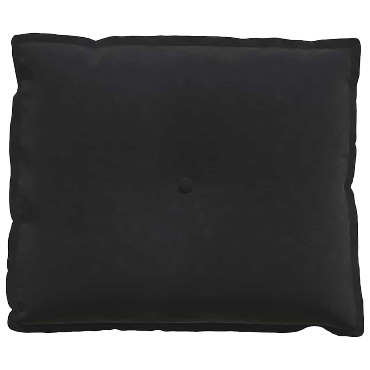 vidaXL Μαξιλάρι Πλάτης Μαύρο 60 x 50 cm Υφασμάτινο Κορντουρά