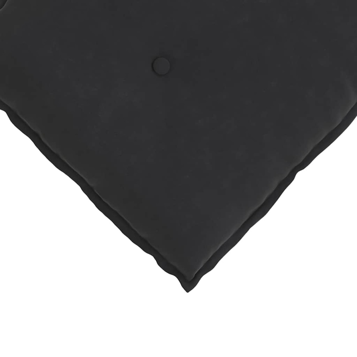 vidaXL Μαξιλάρι Πλάτης Μαύρο 60 x 50 cm Υφασμάτινο Κορντουρά