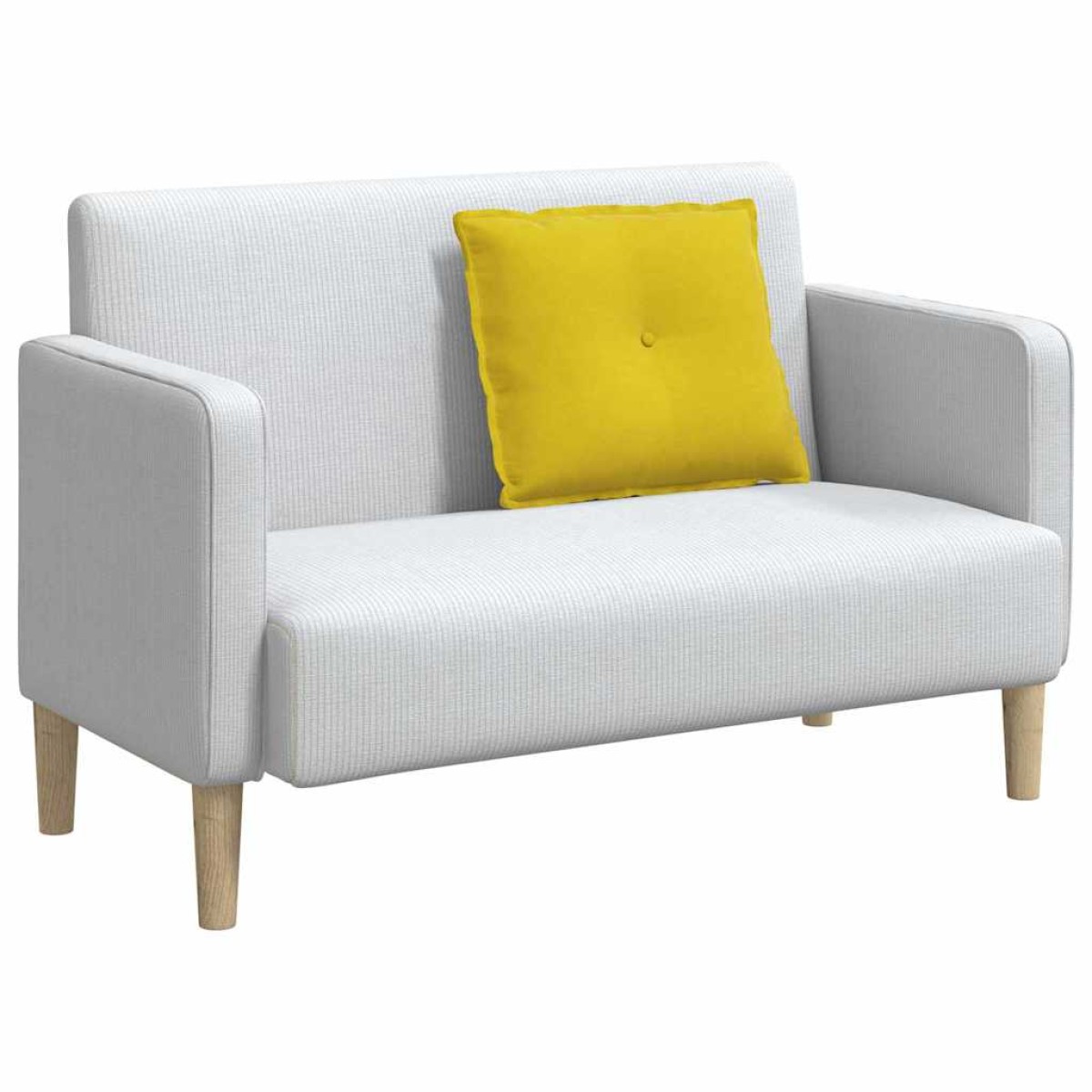 vidaXL Μαξιλάρι Πλάτης Κίτρινο 60 x 50 cm Υφασμάτινο Κορντουρά