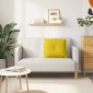 vidaXL Μαξιλάρι Πλάτης Κίτρινο 60 x 50 cm Υφασμάτινο Κορντουρά