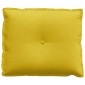 vidaXL Μαξιλάρι Πλάτης Κίτρινο 60 x 50 cm Υφασμάτινο Κορντουρά
