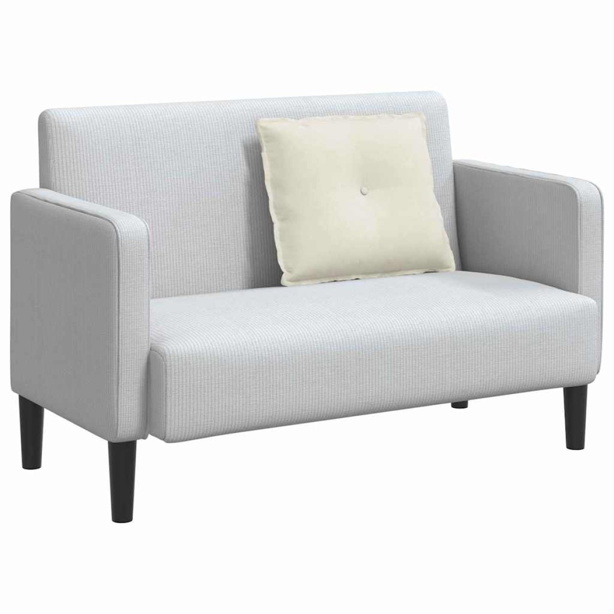 vidaXL Μαξιλάρι Πλάτης Κρεμ 60 x 50 cm Υφασμάτινο Κορντουρά