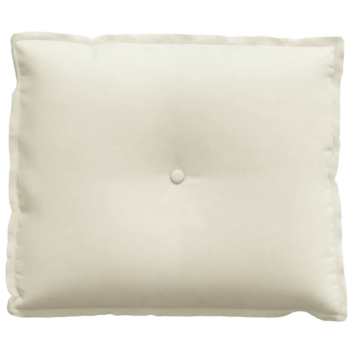 vidaXL Μαξιλάρι Πλάτης Κρεμ 60 x 50 cm Υφασμάτινο Κορντουρά