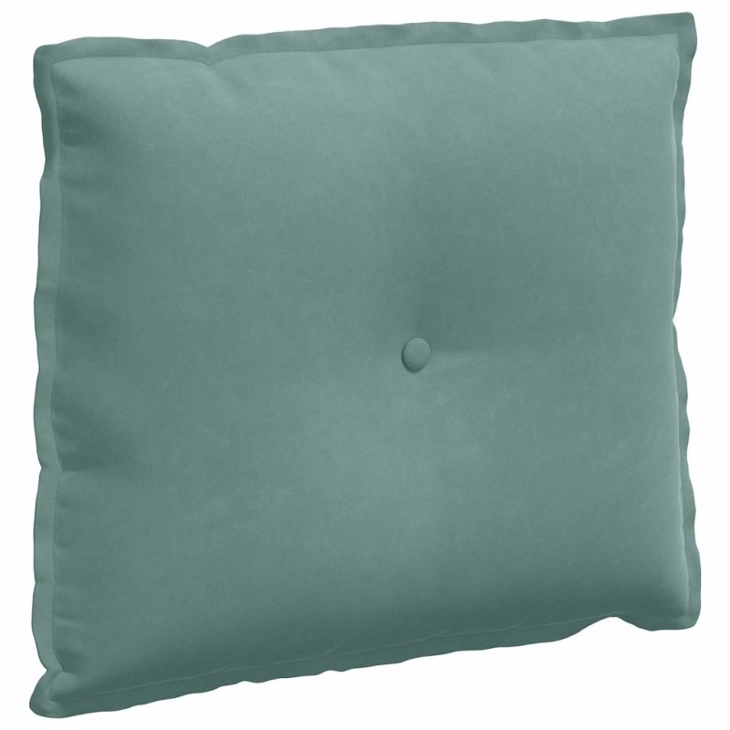 vidaXL Μαξιλάρι Πλάτης Θαλασσί 60 x 50 cm Υφασμάτινο Κορντουρά