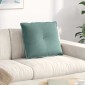 vidaXL Μαξιλάρι Πλάτης Θαλασσί 60 x 50 cm Υφασμάτινο Κορντουρά