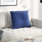 vidaXL Μαξιλάρι Πλάτης Μπλε Αστυνομίας 60 x 50 cm Υφασμάτινο Κορντουρά