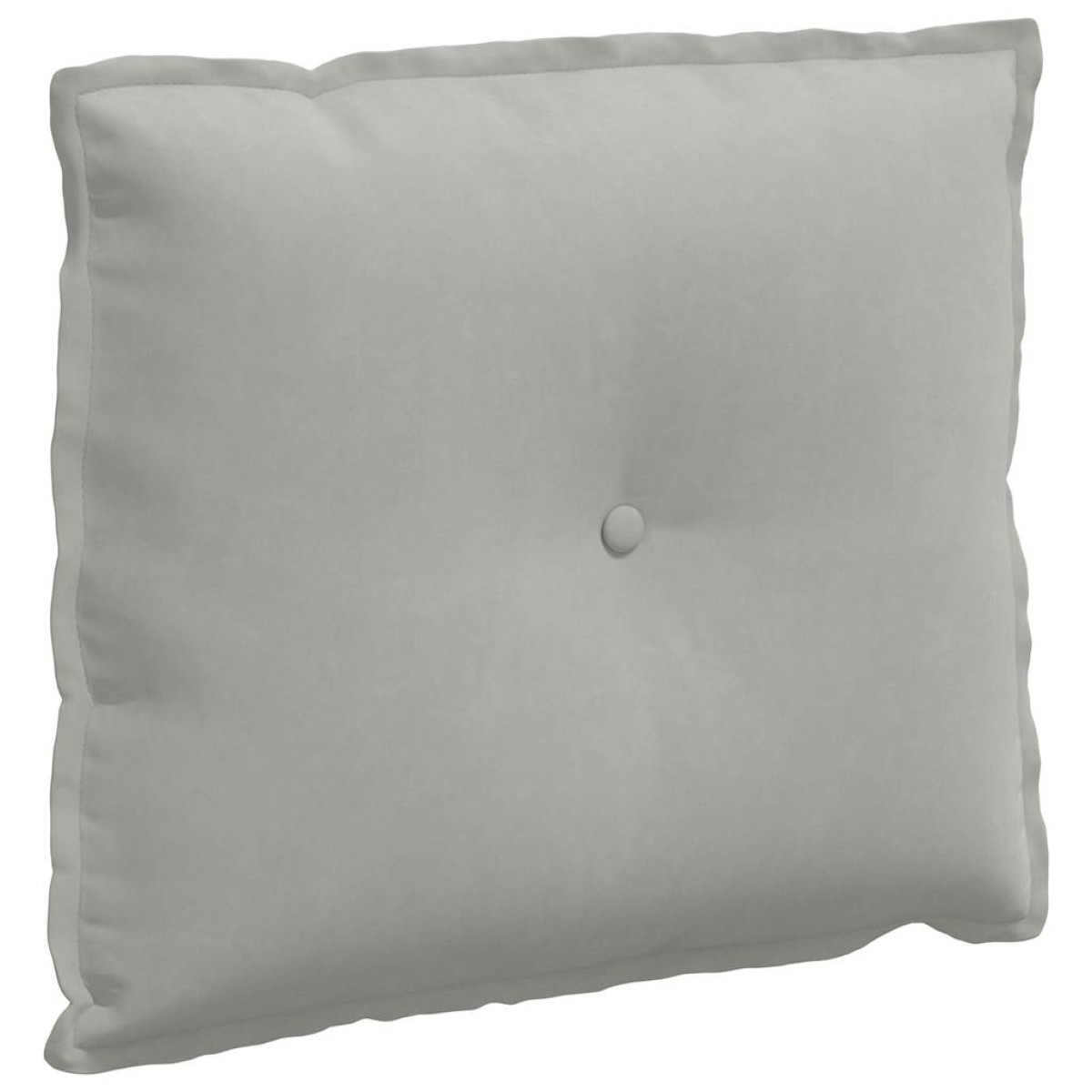 vidaXL Μαξιλάρι Πλάτης Ανοιχτό γκρι 60 x 50 cm Ύφασμα Μικροΐνας